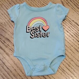 Carters girls 3 month best sister onsie.